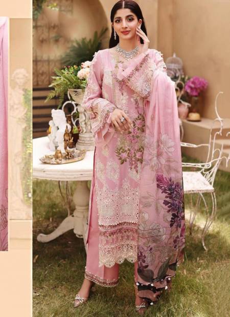 Pink Colour ELAF SUMMER 1 Heavy Festive Wear Pure Cotton Designer Pakistani Suit Collection DS-1016
